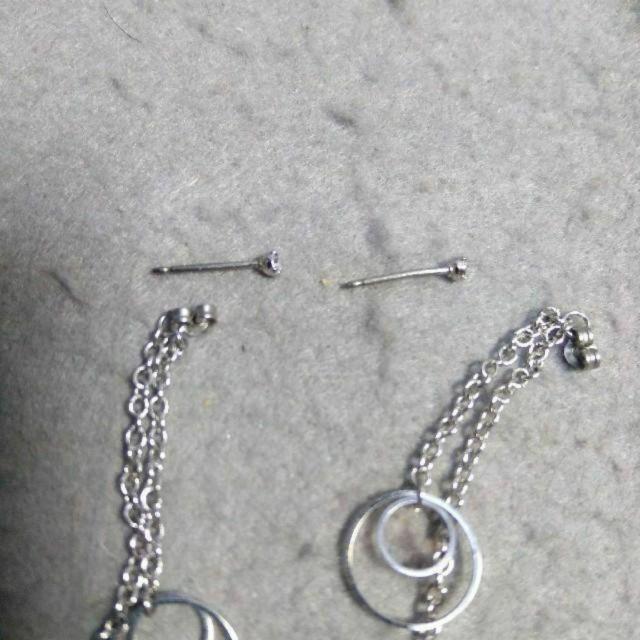 ピアス チェーン リング シルバー 銀色 < 女性アクセサリー/時計  ピアス チェーン リング シルバー 銀色 < 女性アクセサリー/時計の