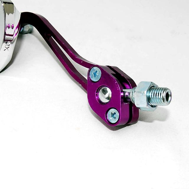 バイクカスタム用 アルミ バックミラー サイドミラー パープル 変換アダプター付 オートバイ 原付 汎用 バイクミラー 紫 < 自動車/バイク バイクカスタム用 アルミ バックミラー サイドミラー パープル 変換アダプター付 オートバイ 原付 汎用 バイクミラー 紫 < 自動車/バイク