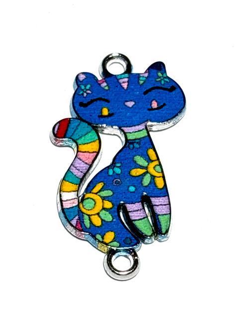 762 青 ダブルカン 銀色 お花とネコ 1個 金属チャーム アクセサリーパーツ < ペット/手芸/園芸 762 青 ダブルカン 銀色 お花とネコ 1個 金属チャーム アクセサリーパーツ < ペット/手芸/園芸の