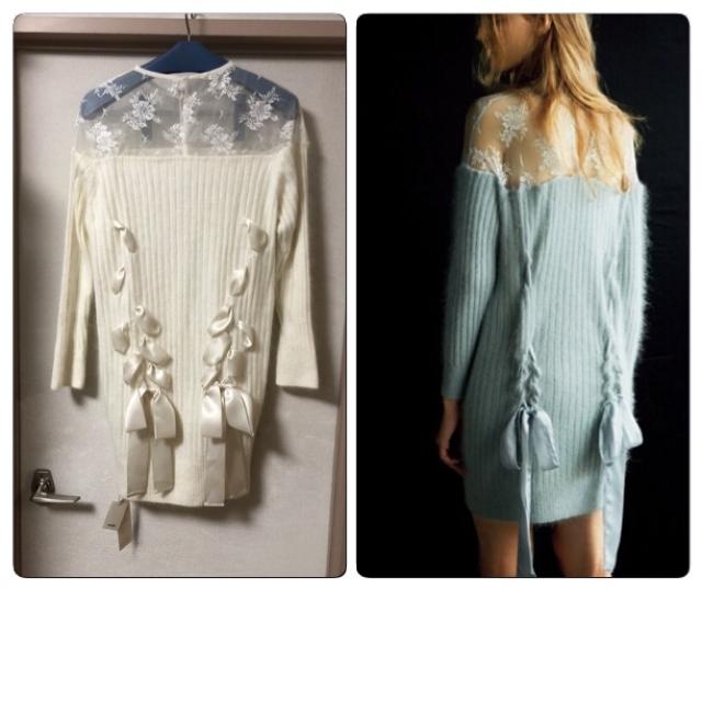 新品スナイデル シースルーレースブロッキングニットワンピース < ブランド  新品スナイデル シースルーレースブロッキングニットワンピース < ブランドの