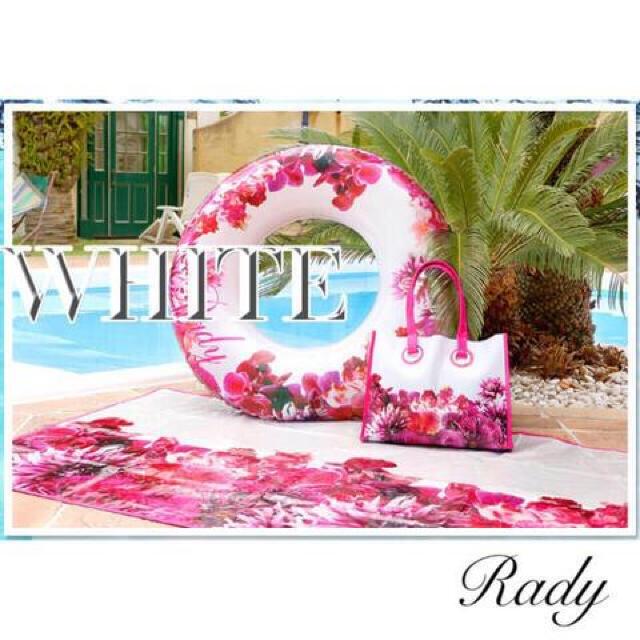 非売品●Radyレディ●リゾフラ柄レジャーシート●白ホワイト < ブランド  非売品●Radyレディ●リゾフラ柄レジャーシート●白ホワイト  < ブランドの