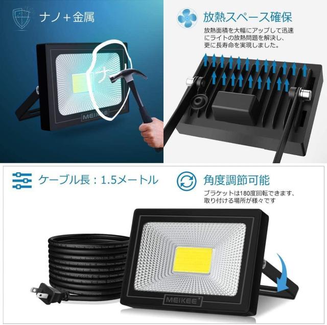 led 投光器 作業灯 看板灯 2Pプラグ 20W 昼光色 【2個セット】 < ペット/手芸/園芸  led 投光器 作業灯 看板灯 2Pプラグ 20W 昼光色 【2個セット】 < ペット/手芸/園芸の