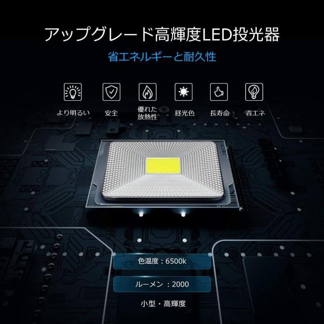 led 投光器 作業灯 看板灯 2Pプラグ 20W 昼光色 【2個セット】 < ペット/手芸/園芸  led 投光器 作業灯 看板灯 2Pプラグ 20W 昼光色 【2個セット】 < ペット/手芸/園芸の