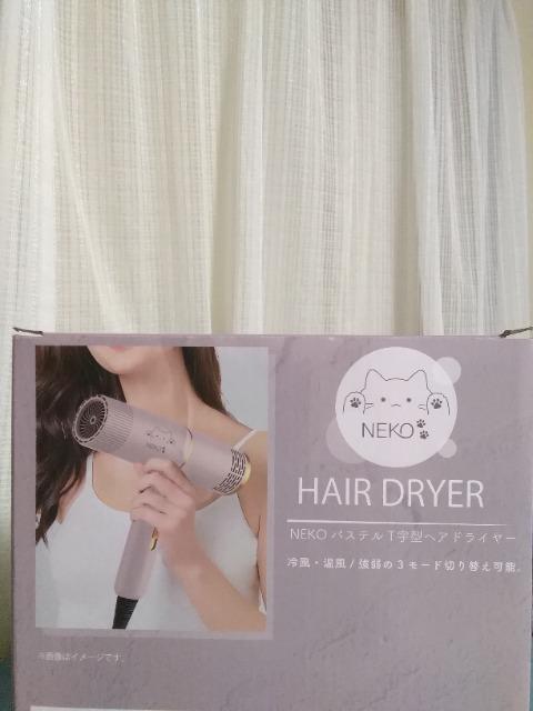 NEKOパステルT字型ヘアドライヤー ピンク < 家電/AV  NEKOパステルT字型ヘアドライヤー ピンク < 家電/AVの