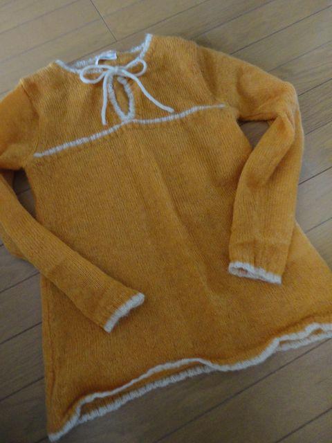 綺麗なオレンジニットワンピ < 女性ファッション  綺麗なオレンジニットワンピ < 女性ファッションの