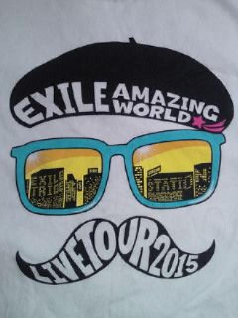 EXILE エグザイル ライブ コンサート AMAZING WORLD Tシャツ ホワイト Lサイズ 2015 < タレントグッズ  EXILE エグザイル ライブ コンサート AMAZING WORLD Tシャツ ホワイト Lサイズ 2015  < タレントグッズの