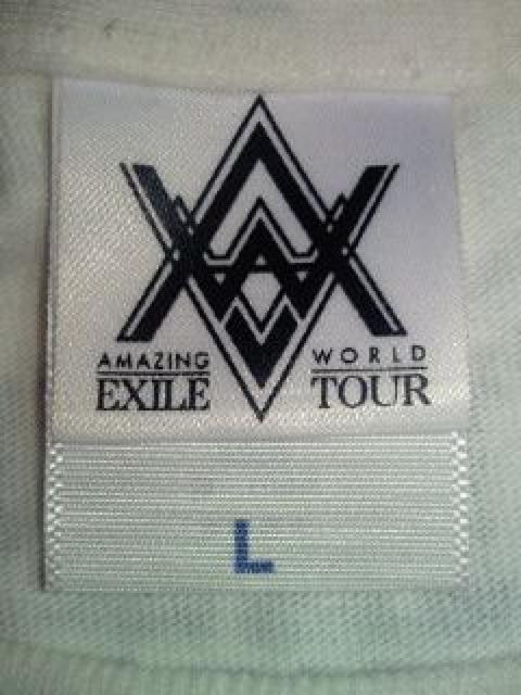 EXILE エグザイル ライブ コンサート AMAZING WORLD Tシャツ ホワイト Lサイズ 2015 < タレントグッズ  EXILE エグザイル ライブ コンサート AMAZING WORLD Tシャツ ホワイト Lサイズ 2015 < タレントグッズの