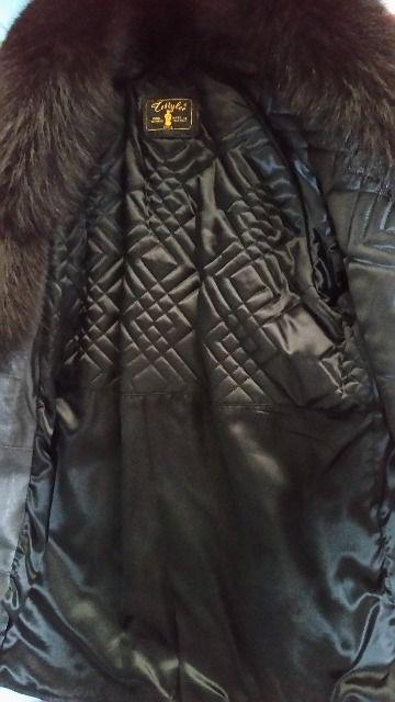 難あり 高級 MADE IN FRANCE  ファー付き レザーコート 毛皮コート 黒 < 女性ファッション  難あり 高級 MADE IN FRANCE  ファー付き レザーコート 毛皮コート 黒 < 女性ファッションの