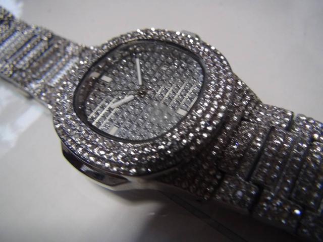 超豪華! HIPHOP ラッパー ブリング腕時計 (シルバー)新品2!。 < 男性アクセサリー/時計 超豪華! HIPHOP ラッパー ブリング腕時計 (シルバー)新品2!。 < 男性アクセサリー/時計の