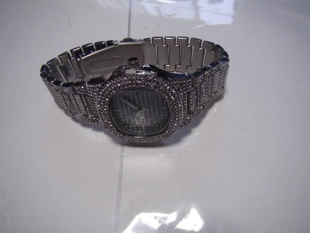 超豪華! HIPHOP ラッパー ブリング腕時計 (シルバー)新品2!。 < 男性アクセサリー/時計 超豪華! HIPHOP ラッパー ブリング腕時計 (シルバー)新品2!。 < 男性アクセサリー/時計の