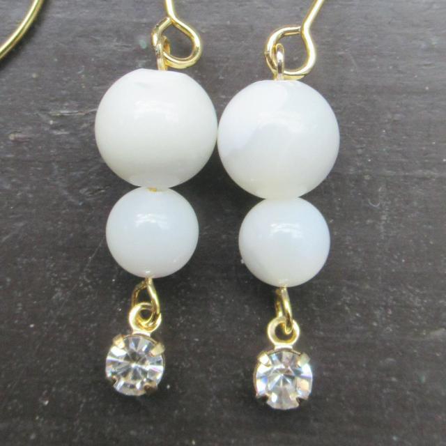 マザーオブパール*サージカルステンレスピアス 天然石 < 女性アクセサリー/時計 マザーオブパール*サージカルステンレスピアス 天然石 < 女性アクセサリー/時計の