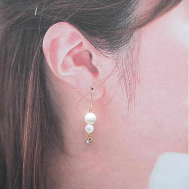 マザーオブパール*サージカルステンレスピアス 天然石 < 女性アクセサリー/時計 マザーオブパール*サージカルステンレスピアス 天然石 < 女性アクセサリー/時計の