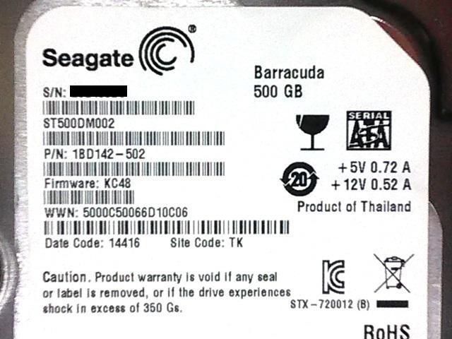 ★HDD シーゲイト ST500DM002 500GB SATA 2個 < PC本体/周辺機器  ★HDD シーゲイト ST500DM002 500GB SATA 2個 < PC本体/周辺機器の