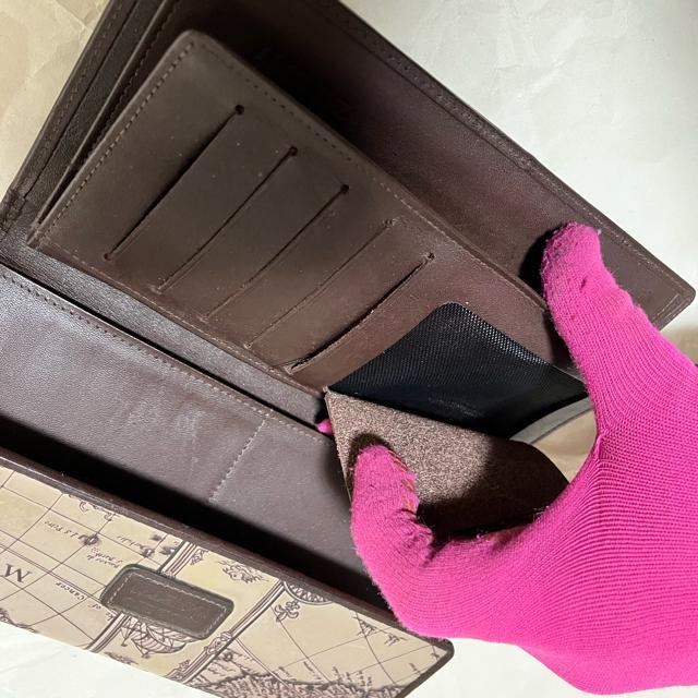 【地図柄】GIORGIO ZANETTI 三つ折り 長財布 グレー パテント調 < 女性ファッション 【地図柄】GIORGIO ZANETTI 三つ折り 長財布 グレー パテント調 < 女性ファッションの