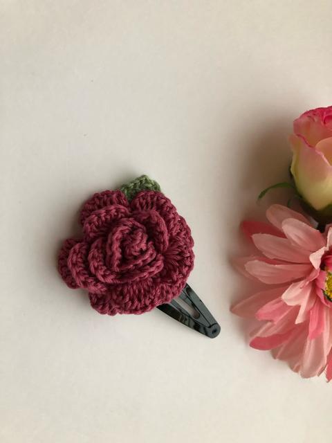 ハンドメイド スリーピン パッチンピン 薔薇 ボルドー < 女性ファッション  ハンドメイド スリーピン パッチンピン 薔薇 ボルドー < 女性ファッションの