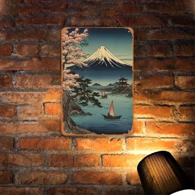 残1点★爆ヤス価格790円★富士山浮世絵のメタルウォールアート30.48cm x 20.32cm - カフェ&ホームデコに最適 < インテリア/ライフ 残1点★爆ヤス価格790円★富士山浮世絵のメタルウォールアート30.48cm x 20.32cm - カフェ&ホームデコに最適 < インテリア/ライフの