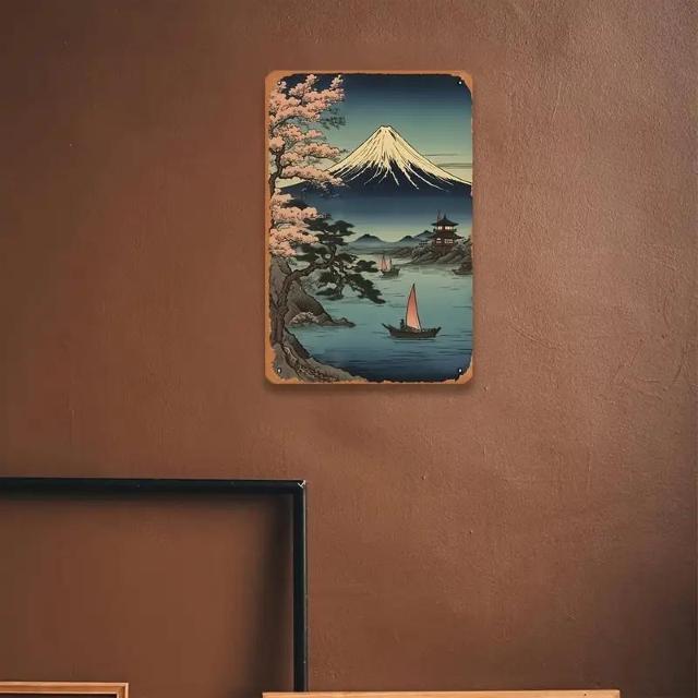 残1点★爆ヤス価格790円★富士山浮世絵のメタルウォールアート30.48cm x 20.32cm - カフェ&ホームデコに最適 < インテリア/ライフ 残1点★爆ヤス価格790円★富士山浮世絵のメタルウォールアート30.48cm x 20.32cm - カフェ&ホームデコに最適 < インテリア/ライフの