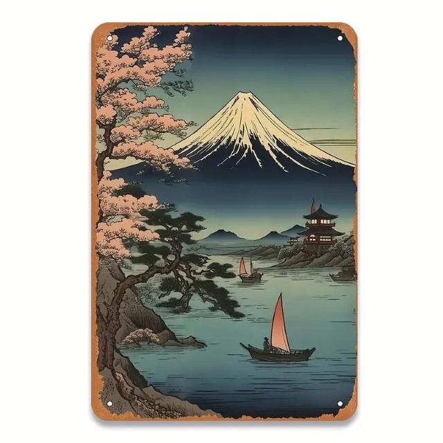 残1点★爆ヤス価格790円★富士山浮世絵のメタルウォールアート30.48cm x 20.32cm - カフェ&ホームデコに最適 < インテリア/ライフ 残1点★爆ヤス価格790円★富士山浮世絵のメタルウォールアート30.48cm x 20.32cm - カフェ&ホームデコに最適 < インテリア/ライフの