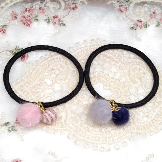 ハンドメイド☆ヘアゴム☆2個セット < 女性ファッション ハンドメイド☆ヘアゴム☆2個セット < 女性ファッションの