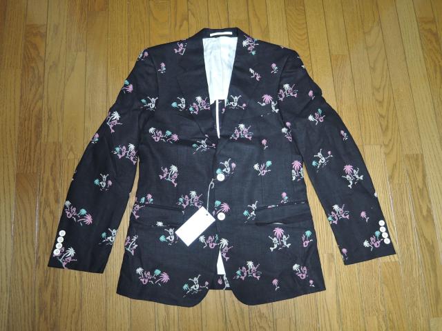 新品 WACKO MARIA ワコマリア リネン ジャケット L 黒 麻 アロハガール ドット柄 サマー テーラードジャケット < ブランド  新品 WACKO MARIA ワコマリア リネン ジャケット L 黒 麻 アロハガール ドット柄 サマー テーラードジャケット  < ブランドの