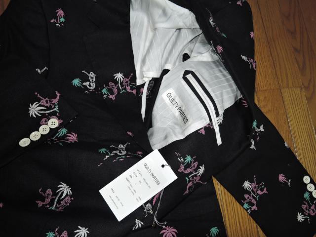 新品 WACKO MARIA ワコマリア リネン ジャケット L 黒 麻 アロハガール ドット柄 サマー テーラードジャケット < ブランド  新品 WACKO MARIA ワコマリア リネン ジャケット L 黒 麻 アロハガール ドット柄 サマー テーラードジャケット < ブランドの