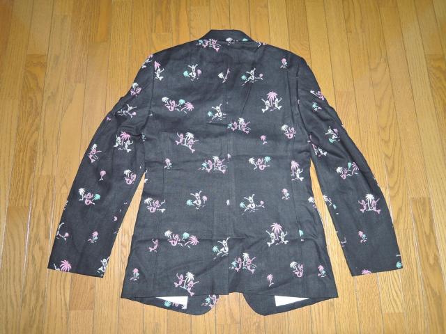 新品 WACKO MARIA ワコマリア リネン ジャケット L 黒 麻 アロハガール ドット柄 サマー テーラードジャケット < ブランド  新品 WACKO MARIA ワコマリア リネン ジャケット L 黒 麻 アロハガール ドット柄 サマー テーラードジャケット < ブランドの