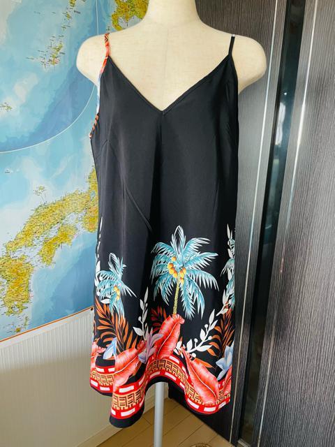 南国風プリント キャミドレス ワンピース < 女性ファッション  南国風プリント キャミドレス ワンピース  < 女性ファッションの