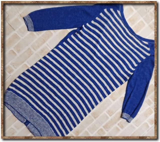 スタジオクリップ 麻綿切替カーディガン 青 < ブランド  スタジオクリップ 麻綿切替カーディガン 青 < ブランドの