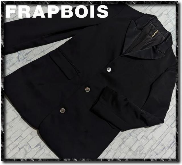 フラボア シルク使い3釦ジャケット ブレザー 黒 < ブランド  フラボア シルク使い3釦ジャケット ブレザー 黒  < ブランドの