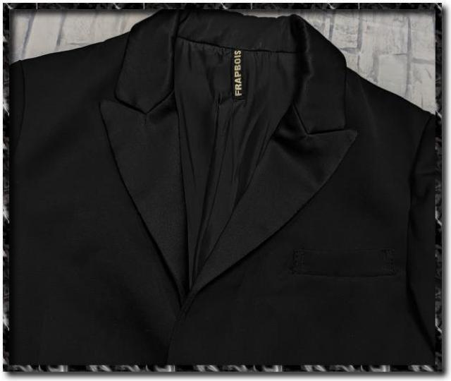 フラボア シルク使い3釦ジャケット ブレザー 黒 < ブランド  フラボア シルク使い3釦ジャケット ブレザー 黒 < ブランドの