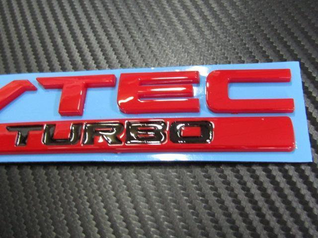 ● HONDA N-BOX カスタム V-TEC TURBO ターボ 軽量ABS製 RED&BLACK エンブレム新品! < 自動車/バイク ● HONDA N-BOX カスタム V-TEC TURBO ターボ 軽量ABS製 RED&BLACK エンブレム新品! < 自動車/バイク