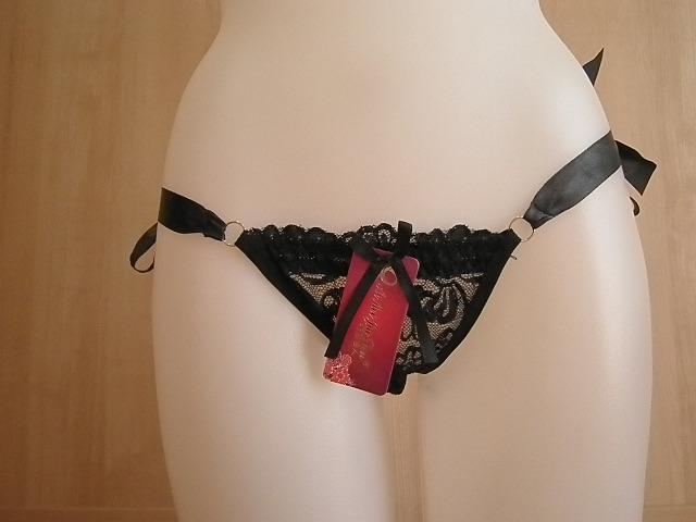 ★"▼.PinkyAngel^-^Sexyヒモ結び♪ブラックTバック.▼"★ < 女性ファッション  ★"▼.PinkyAngel^-^Sexyヒモ結び♪ブラックTバック.▼"★ < 女性ファッションの