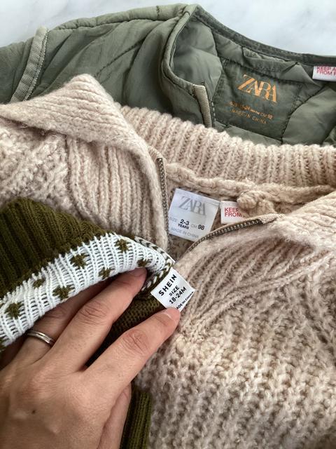 ZARA KIDS キルティングジャケット セーター セット 92 ザラ < ブランド  ZARA KIDS キルティングジャケット セーター セット 92 ザラ < ブランドの