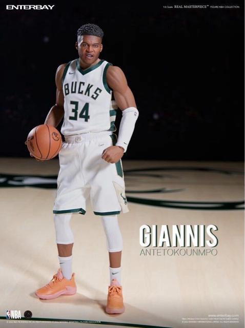 ENTERBAY RM-1088  ���j�X�E�A�f�g�N���{�@ 1/6 NBA�t�B�M���A Giannis Antetokounmpo �� �z�r�[�� 