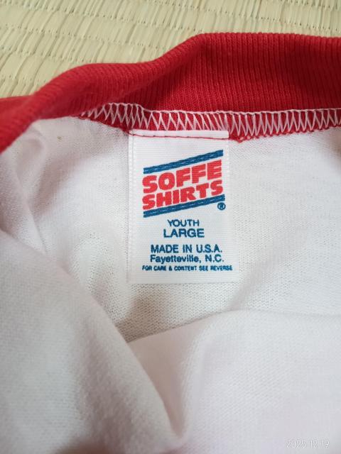 SOFFE SHIRTS ラグランスリーブ Tシャツ YOUTH LARGE < 男性ファッション SOFFE SHIRTS ラグランスリーブ Tシャツ YOUTH LARGE < 男性ファッションの