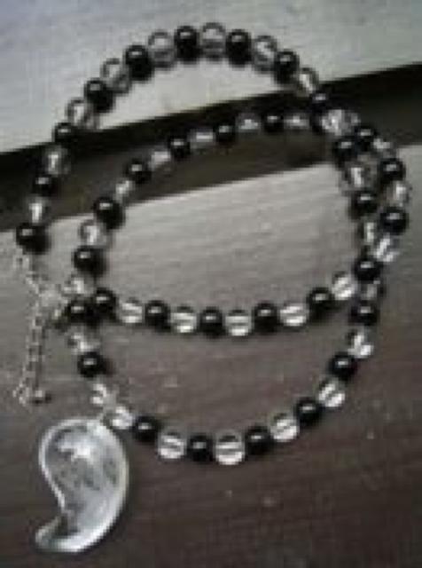 ☆即決☆龍彫水晶xオニキスx水晶ネックレス < 女性アクセサリー/時計 ☆即決☆龍彫水晶xオニキスx水晶ネックレス < 女性アクセサリー/時計の