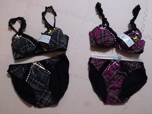 新品 バストボリュームアップブラ グレーのチェック柄 < 女性ファッション 新品 バストボリュームアップブラ グレーのチェック柄 < 女性ファッションの