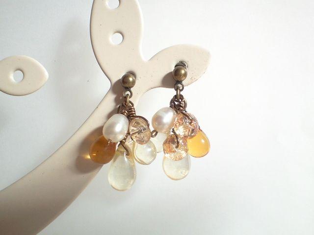 *ぷるぷるドロップのピアス*蜂蜜 10001 < 女性アクセサリー/時計  *ぷるぷるドロップのピアス*蜂蜜 10001 < 女性アクセサリー/時計の