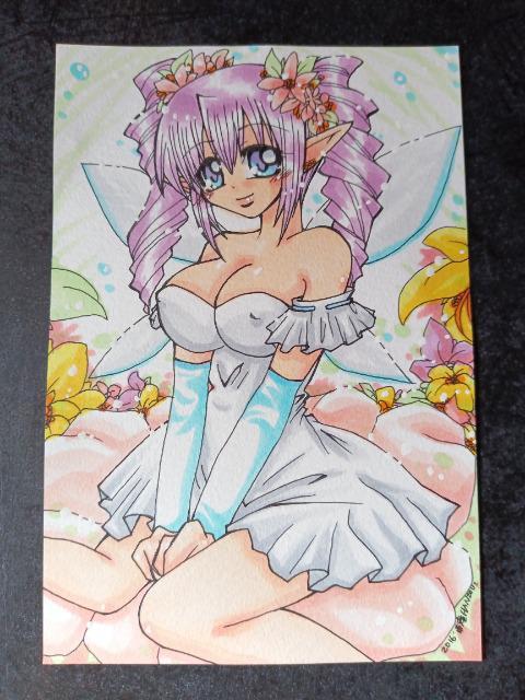 自作イラスト オリジナル お花の妖精さん 同人 手描き < アニメ/コミック/キャラクター  自作イラスト オリジナル お花の妖精さん 同人 手描き  < アニメ/コミック/キャラクターの