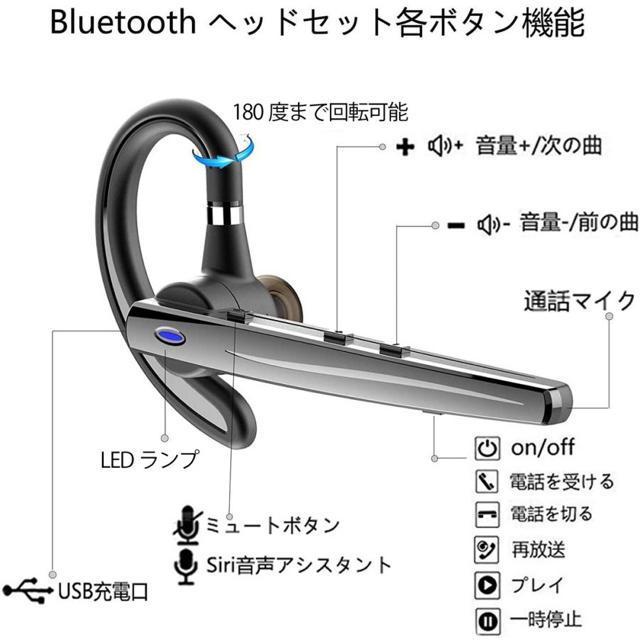 Bluetoothヘッドセット5.0 ワイヤレスブルートゥースヘッドセット高音質片耳内蔵マイクBluetoothイヤホン < 家電/AV  Bluetoothヘッドセット5.0 ワイヤレスブルートゥースヘッドセット高音質片耳内蔵マイクBluetoothイヤホン < 家電/AVの