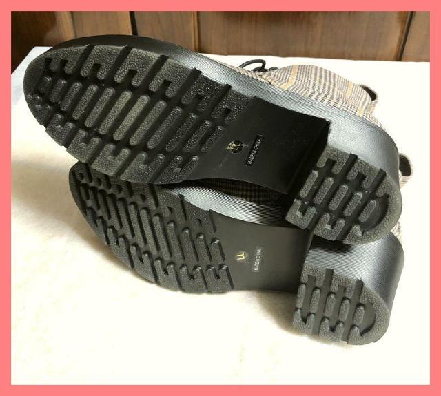 ☆R&E☆超美品♪足長美脚☆厚底レースアップチェックショートブーツLL☆ < ブランド  ☆R&E☆超美品♪足長美脚☆厚底レースアップチェックショートブーツLL☆ < ブランドの