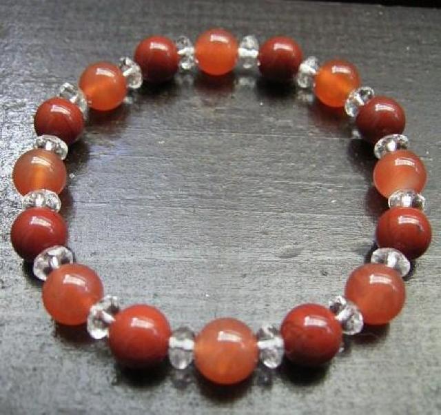 ☆即決☆レッドジャスパーxカーネリアンブレスレット < 男性アクセサリー/時計 ☆即決☆レッドジャスパーxカーネリアンブレスレット < 男性アクセサリー/時計の