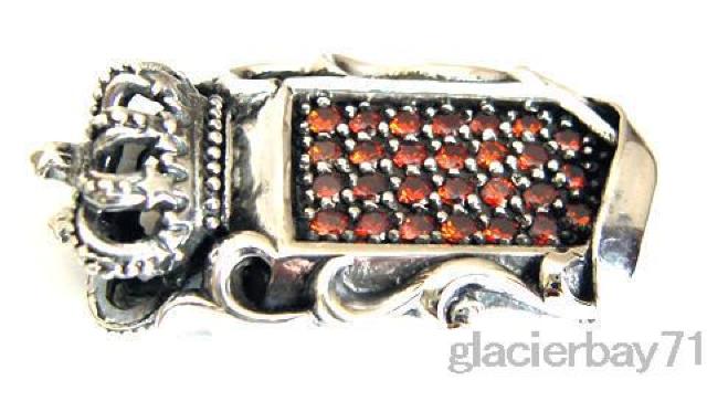 シールドクラウンペンダント シルバー925 withレッド < 男性アクセサリー/時計  シールドクラウンペンダント シルバー925 withレッド < 男性アクセサリー/時計の