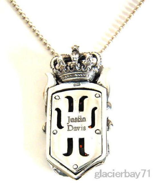 シールドクラウンペンダント シルバー925 withレッド < 男性アクセサリー/時計  シールドクラウンペンダント シルバー925 withレッド < 男性アクセサリー/時計の