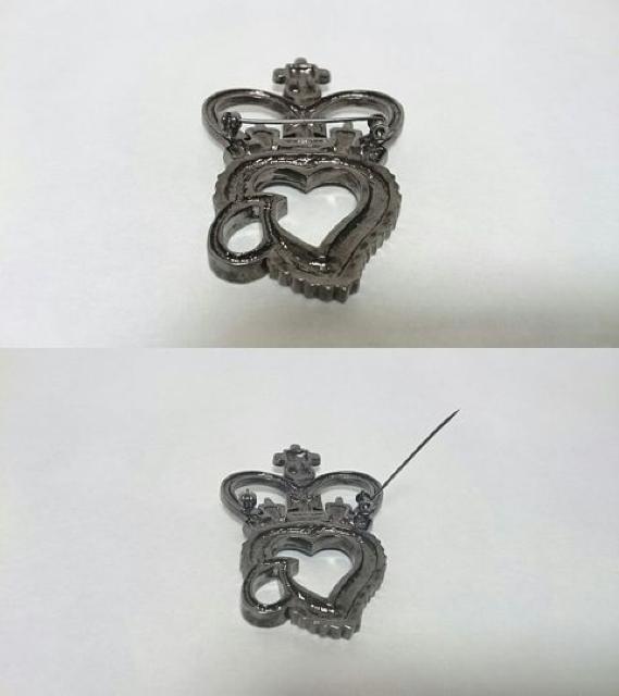 正規美 絶版 NUMBER(N)INE ナンバーナイン 王冠ハート涙ブローチ キムタク着 ラージLゴシックアート 芸能人愛用品 < ブランド  正規美 絶版 NUMBER(N)INE ナンバーナイン 王冠ハート涙ブローチ キムタク着 ラージLゴシックアート 芸能人愛用品 < ブランドの