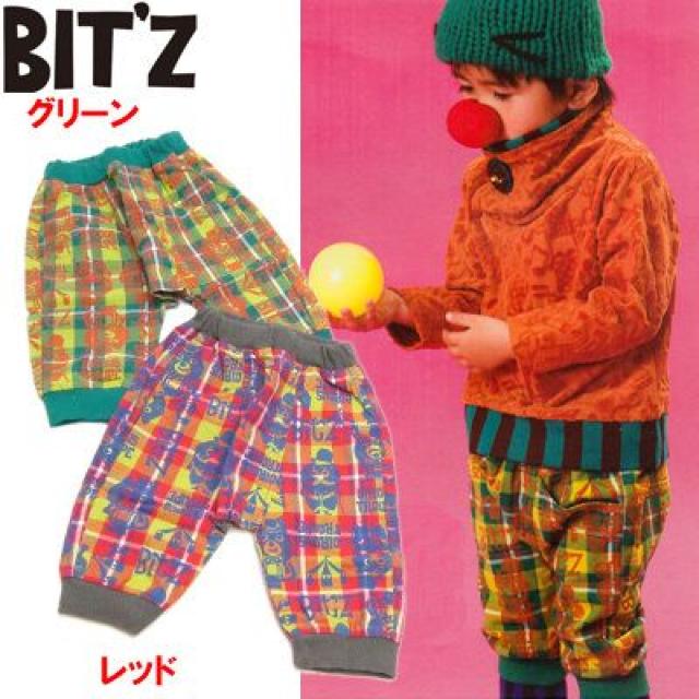 新品キャラプリント先染めチェックパンツ120赤Bit'z/ビッツ < ブランド  新品キャラプリント先染めチェックパンツ120赤Bit'z/ビッツ < ブランドの