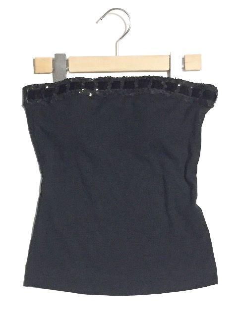 新品<REI RISEE>スパンコール×リボン(パッド付チューブトップ) < 女性ファッション  新品<REI RISEE>スパンコール×リボン(パッド付チューブトップ)  < 女性ファッションの