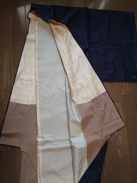 §USED、大島紬、紋なし、袷、広衿、紺柄 < 女性ファッション  §USED、大島紬、紋なし、袷、広衿、紺柄 < 女性ファッションの