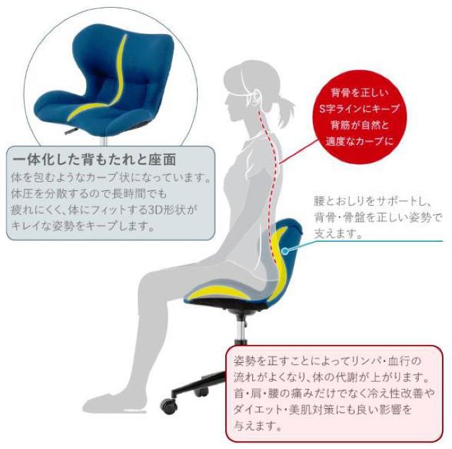 【美しい姿勢を作る!】スリムフィットチェア ブラック バランスチェア デスクチェア 姿勢 猫背 矯正 腰痛 対策 回転 < インテリア/ライフ  【美しい姿勢を作る!】スリムフィットチェア ブラック バランスチェア デスクチェア 姿勢 猫背 矯正 腰痛 対策 回転 < インテリア/ライフの