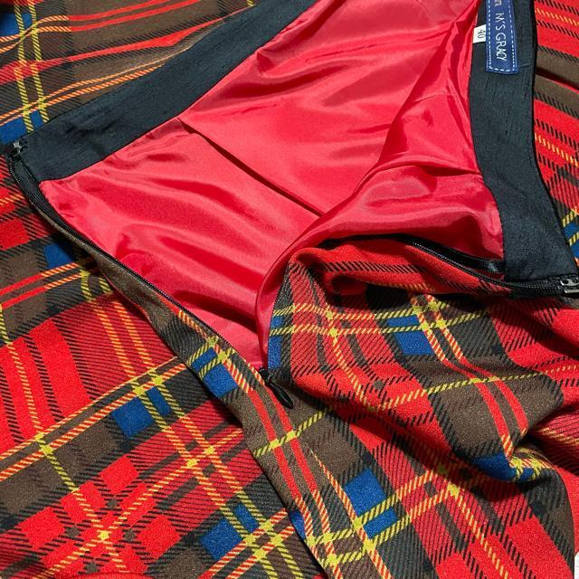 M'S GRACY タータンチェック柄 プリーツ フレア スカート < ブランド M'S GRACY タータンチェック柄 プリーツ フレア スカート < ブランドの